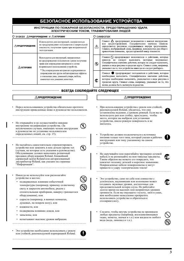 Инструкция Roland RD-700