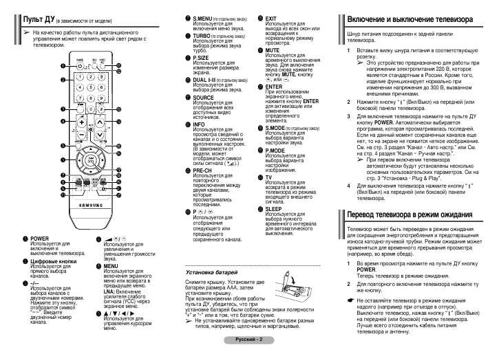 Инструкция Samsung CS-29Z30ZQQ