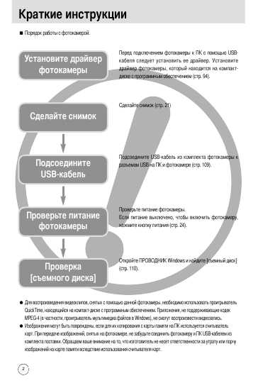 Инструкция Samsung Digimax U-CA4