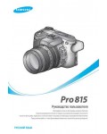 Инструкция Samsung Pro 815