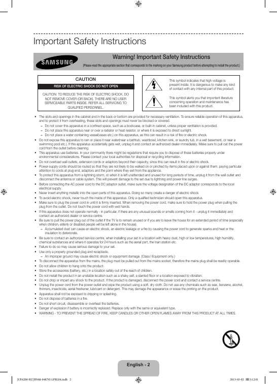 Инструкция Samsung UE-32F6200AK
