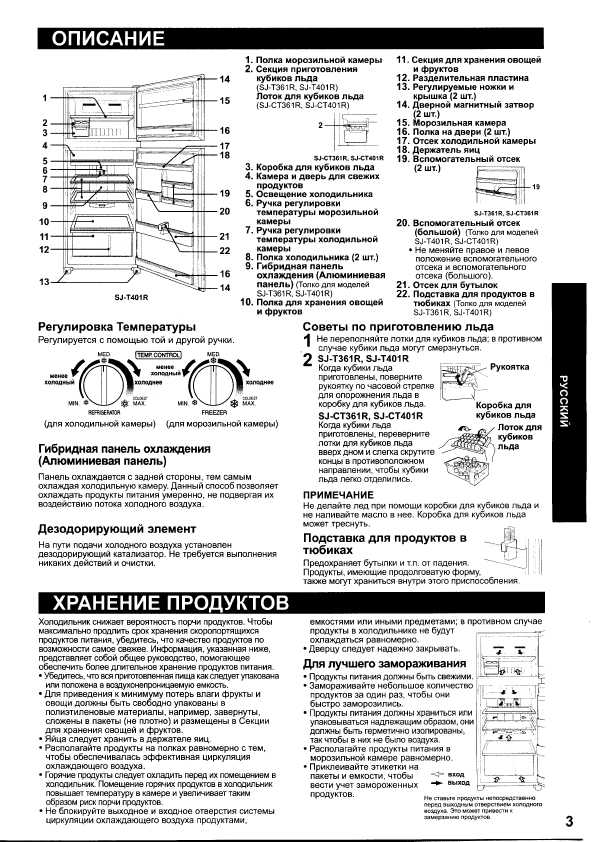 Инструкция Sharp SJ-T361R