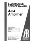 Сервисная инструкция Acoustic-Research A-04