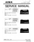 Сервисная инструкция AIWA CT-X5200, X5300, X5500