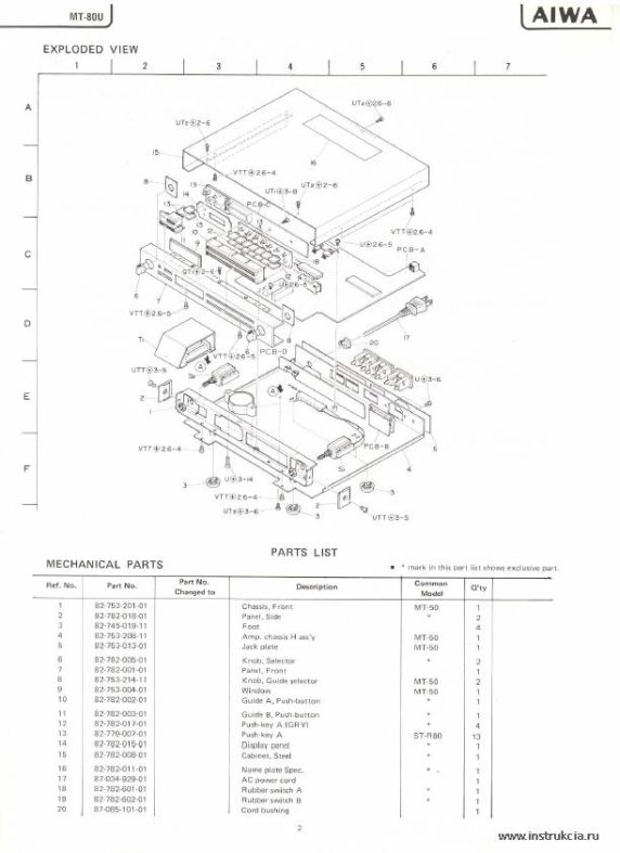 Сервисная инструкция AIWA GE-80