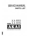 Сервисная инструкция Akai AA-1115, AA-1125