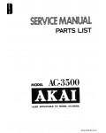 Сервисная инструкция AKAI AC-3500