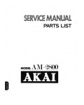 Сервисная инструкция Akai AM-2800