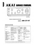 Сервисная инструкция Akai AM-37, AM-47