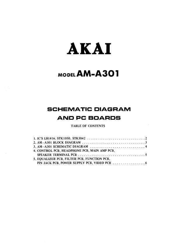Сервисная инструкция Akai AM-A301