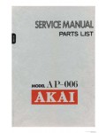 Сервисная инструкция AKAI AP-006
