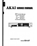 Сервисная инструкция Akai CD-A7