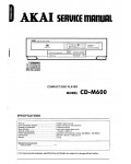 Сервисная инструкция Akai CD-M600