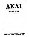Сервисная инструкция Akai GX-210D