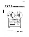 Сервисная инструкция Akai GX-747