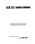 Сервисная инструкция Akai GX-F37