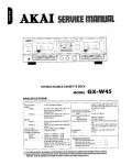 Сервисная инструкция Akai GX-W45