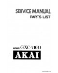 Сервисная инструкция AKAI GXC-710D