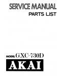 Сервисная инструкция Akai GXC-730D