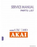 Сервисная инструкция AKAI GXC-740D