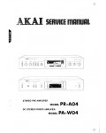 Сервисная инструкция Akai PA-W04, PR-A04
