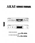Сервисная инструкция Akai PA-W06, PR-A06
