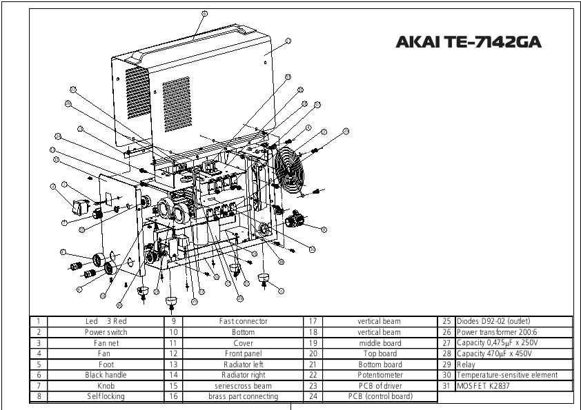 Сервисная инструкция Akai TE-7142GA