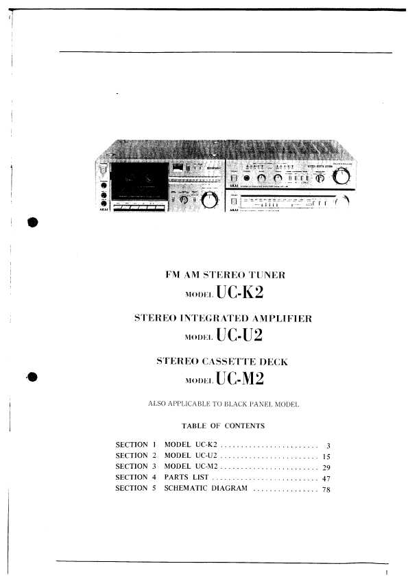Сервисная инструкция Akai UC-K2, UC-M2, UC-U2