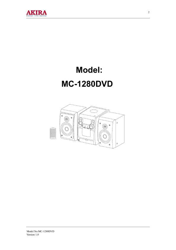 Сервисная инструкция Akira MC-1280DVD