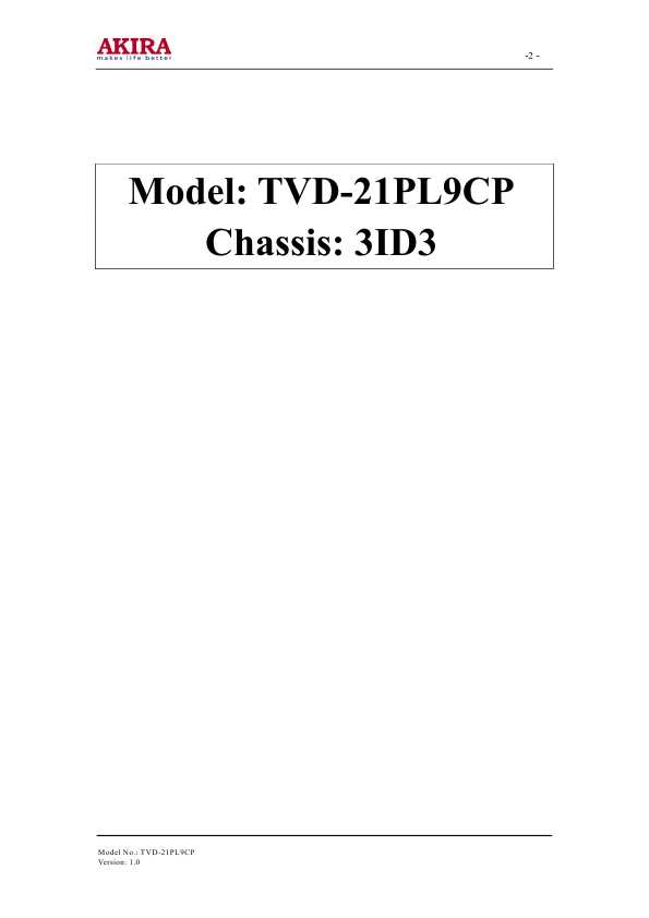 Сервисная инструкция Akira TVD-21PL9CP, 3ID3