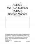 Сервисная инструкция Alesis MATICA 500, 900