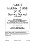 Сервисная инструкция Alesis MULTIMIX-16USB