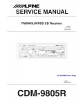 Сервисная инструкция Alpine CDM-9805R