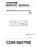 Сервисная инструкция Alpine CDM-9807RB