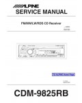 Сервисная инструкция Alpine CDM-9825RB