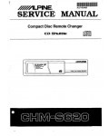 Сервисная инструкция Alpine CHM-S620