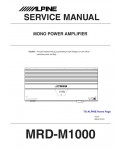 Сервисная инструкция Alpine MRD-M100