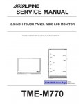 Сервисная инструкция Alpine TME-M770