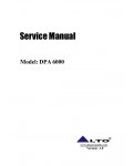Сервисная инструкция Alto DPA-6000
