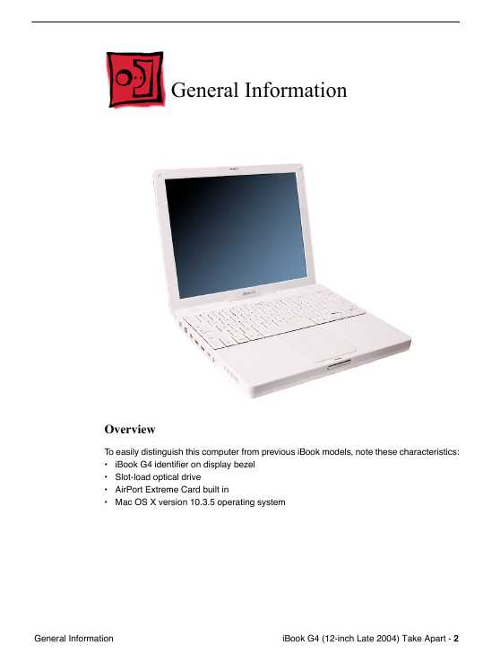 Сервисная инструкция Apple iBook G4 12"" late '04""