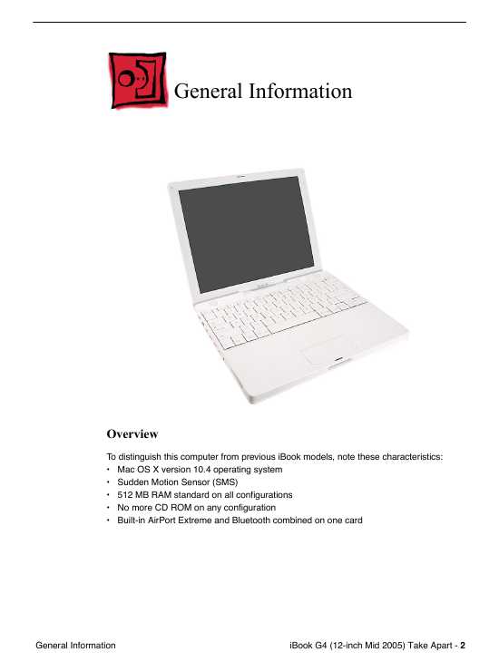 Сервисная инструкция Apple iBook G4 12"" mid '05""