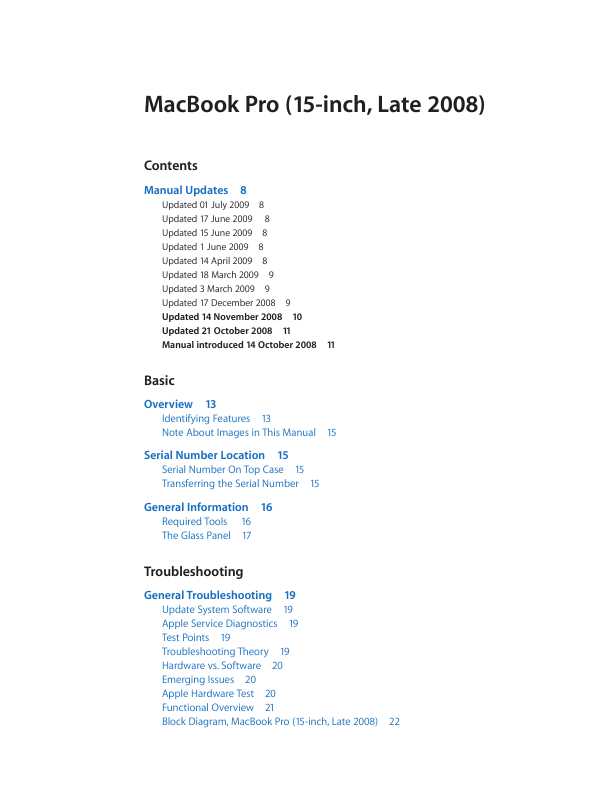 Сервисная инструкция Apple MacBook 15 late '08