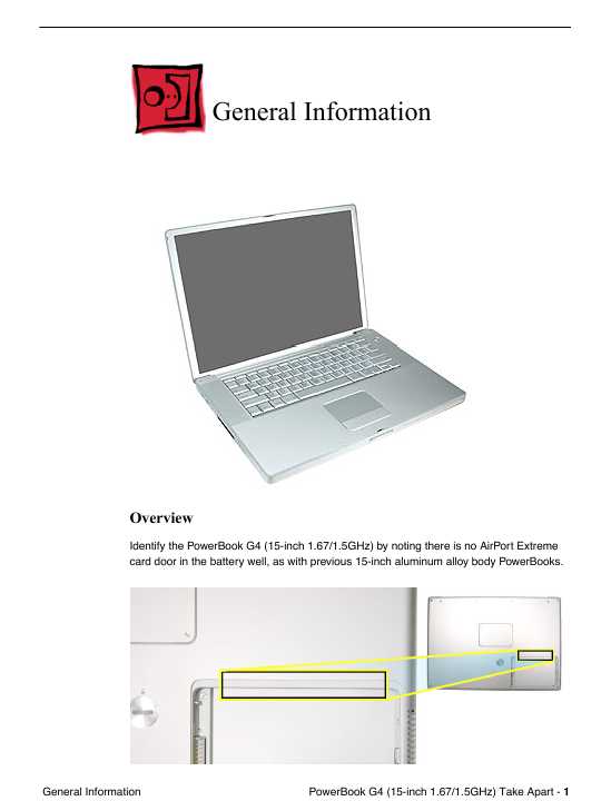 Сервисная инструкция Apple PowerBook G4 15 1.67GHZ