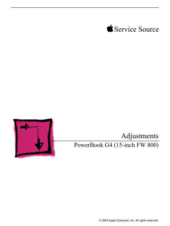 Сервисная инструкция Apple PowerBook G4 15 FW800