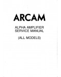 Сервисная инструкция Arcam ALPHA-AMPLIFIER