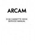 Сервисная инструкция Arcam D-100