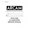 Сервисная инструкция Arcam XETA-1