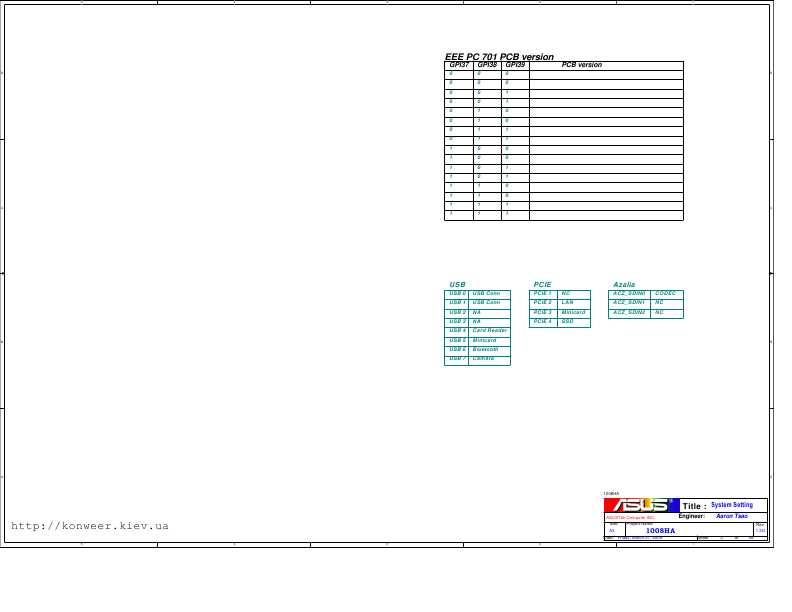 Схема Asus EEE-PC1008HA