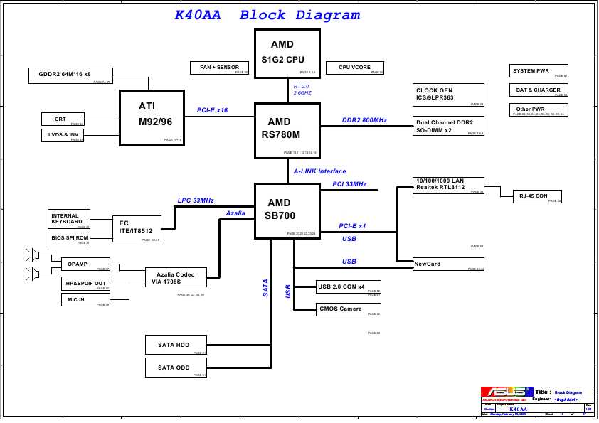 Схема Asus K40AA