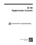 Сервисная инструкция Audioarts D-16